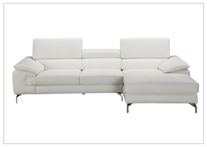 Nivone Premium Leather Sectional Sofa In White