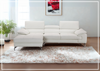 Nivone Premium Leather Sectional Sofa In White