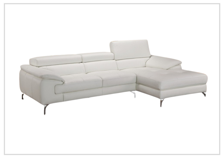 Nivone Premium Leather Sectional Sofa In White
