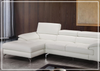 Nivone Premium Leather Sectional Sofa In White