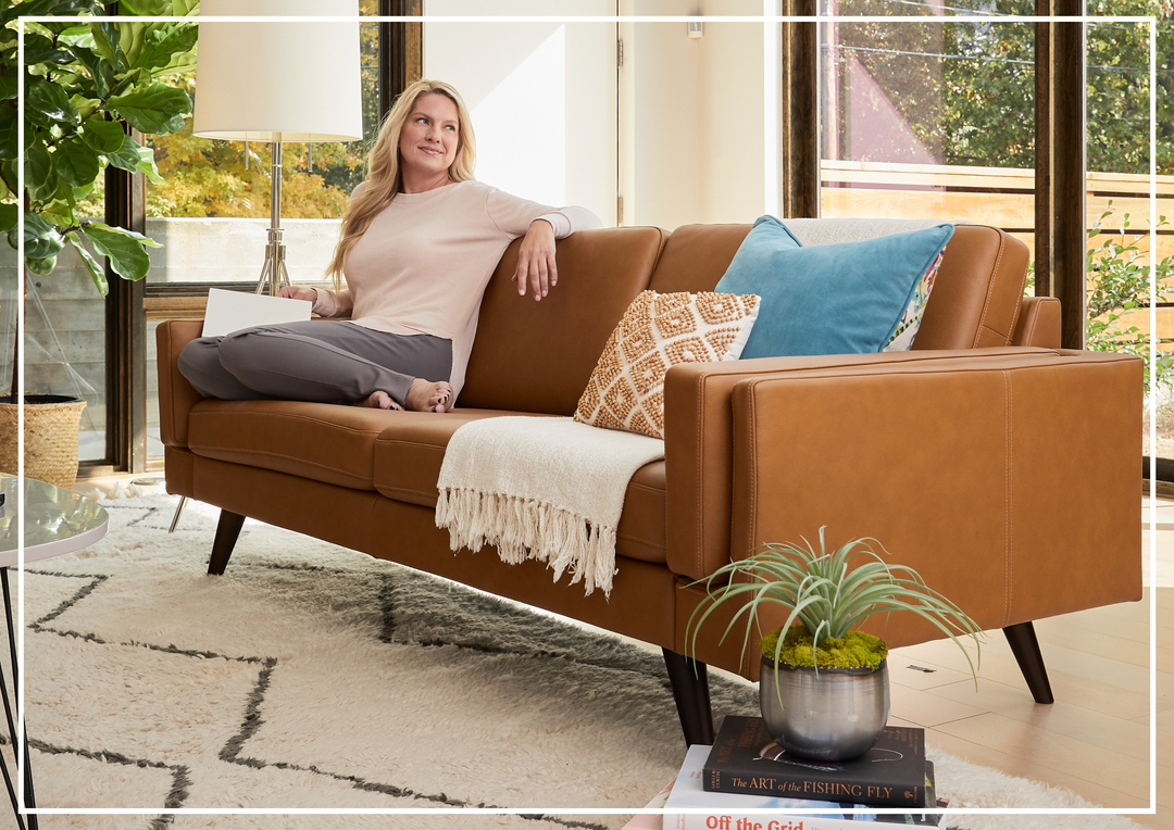 Fjords Nordic 3-Seater Sofa in Premium Leather Upholstery