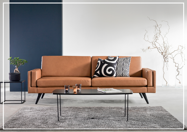 Fjords Nordic 3-Seater Sofa in Premium Leather Upholstery