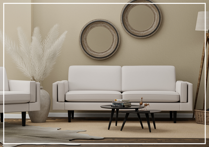 Fjords Nordic 3-Seater Sofa in Premium Leather Upholstery