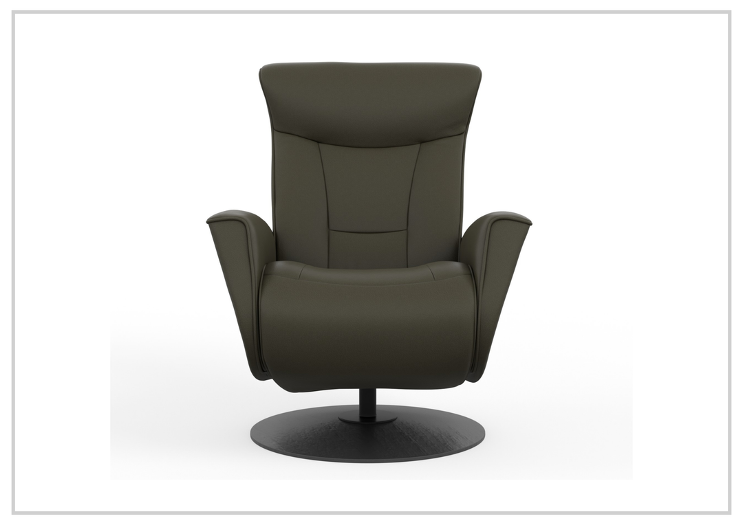 Oskar Leather Power Recliner Chair | Swivel Glider Base | Fjords - Jennihome