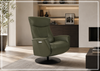 Oskar Leather Power Recliner Chair | Swivel Glider Base | Fjords - Jennihome