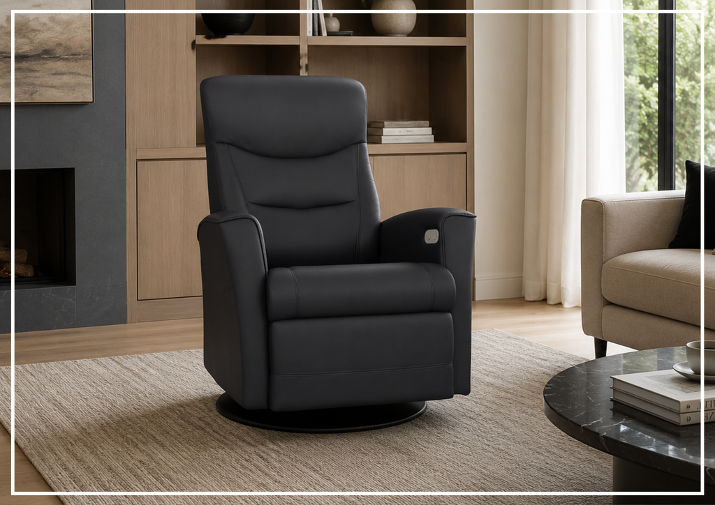 Oslo Power Recliner Chair | Swivel Base | Fjords