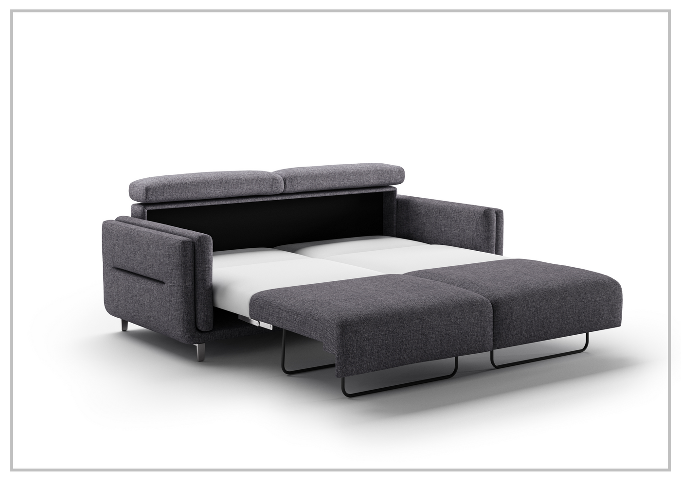 Paris Fabric Sleeper Sofa with Ratchet Adjustable Headrests
