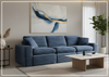 Pacira 3-Seater Sofa with Ottoman | Fabric | Track Arms | Klaussner