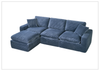 Pacira 3-Seater Sofa with Ottoman | Fabric | Track Arms | Klaussner