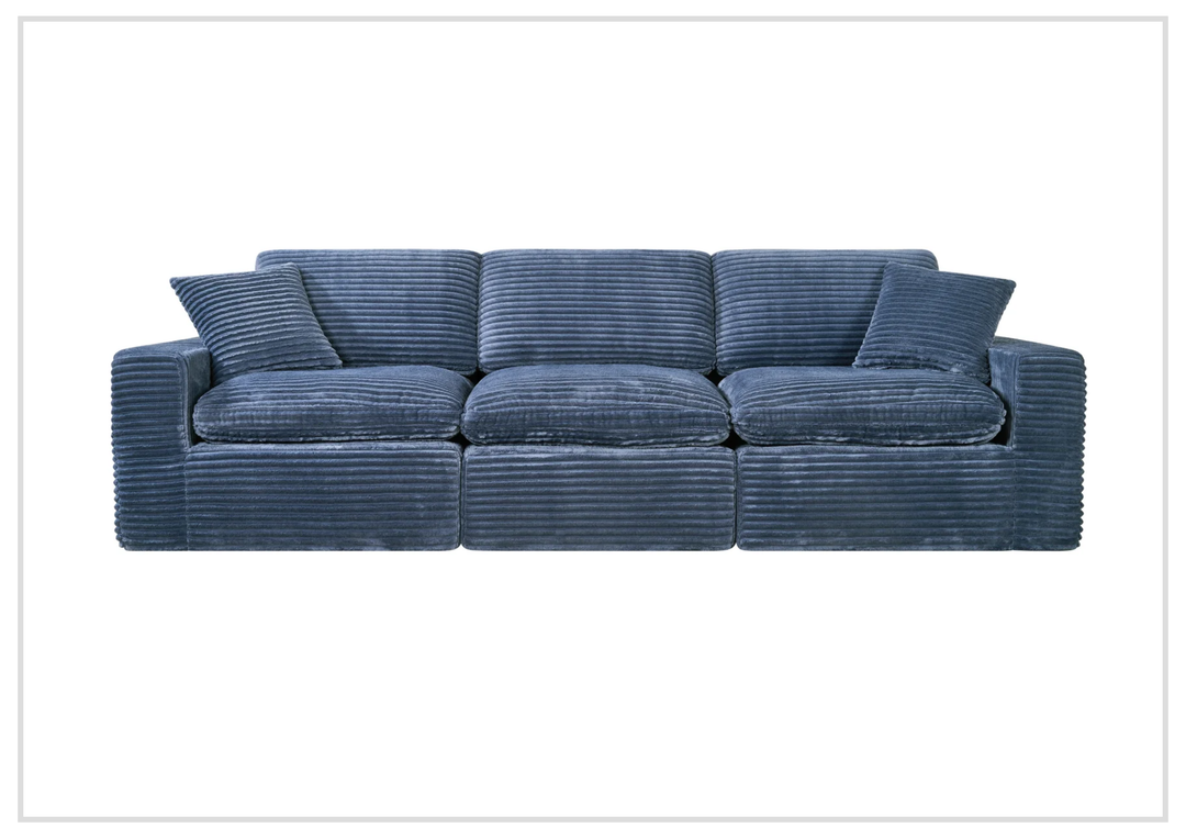 Pacira 3-Seater Sofa with Ottoman | Fabric | Track Arms | Klaussner