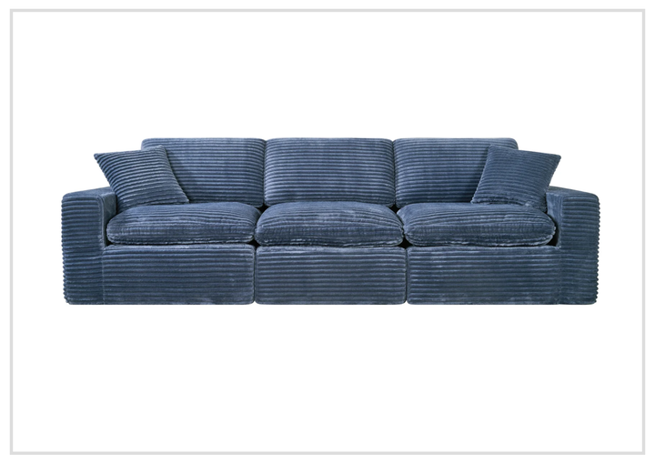 Pacira 3-Seater Sofa with Ottoman | Fabric | Track Arms | Klaussner