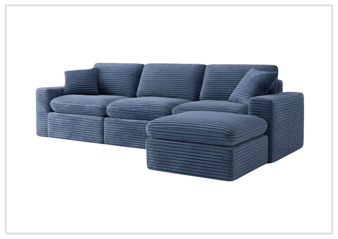 Pacira 3-Seater Sofa with Ottoman | Fabric | Track Arms | Klaussner
