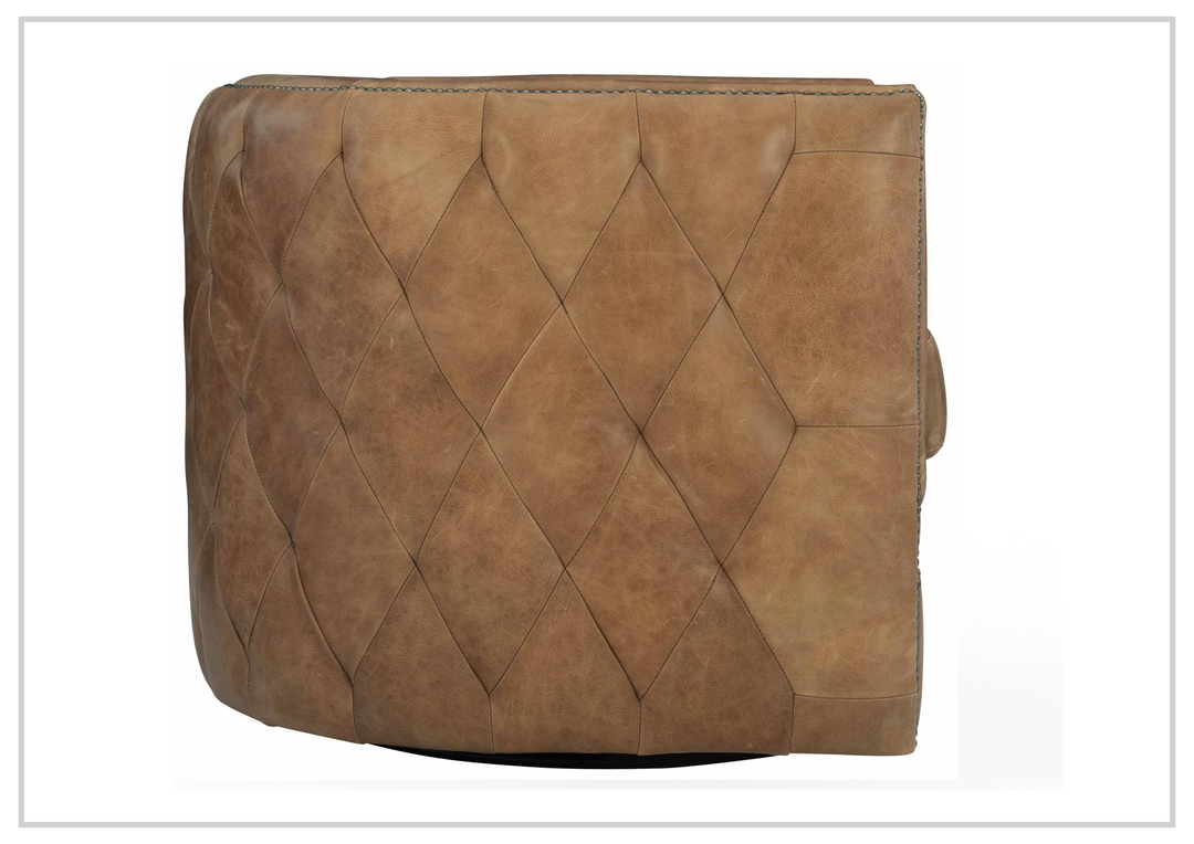 Palazzo Leather Swivel Chair | Tight Back & Swivel Base | Bernhardt