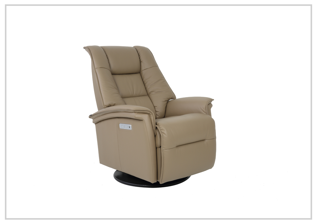 Paris Leather Power Recliner Chair | Swivel Base | Fjords