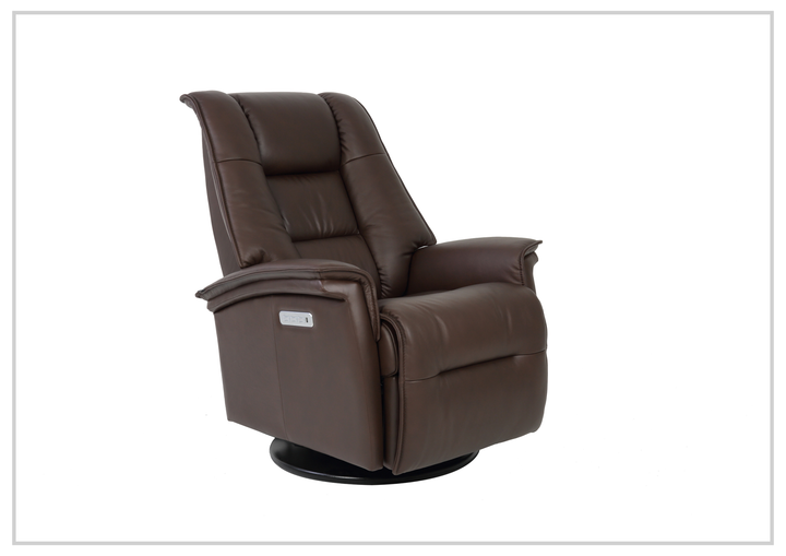 Paris Leather Power Recliner Chair | Swivel Base | Fjords