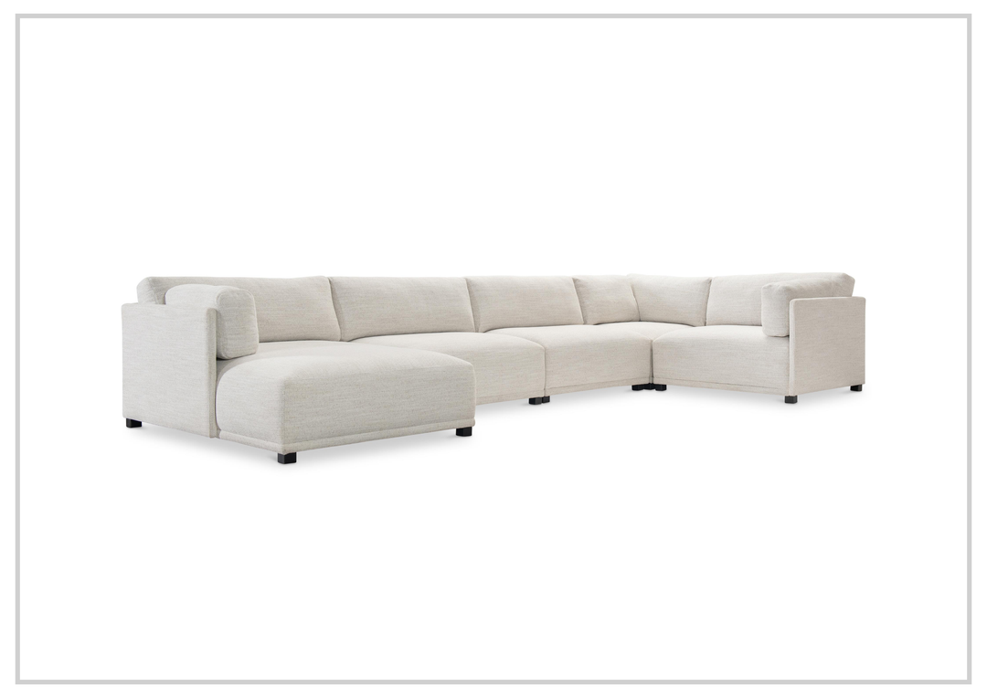 Parker Fabric Sectional With Chaise | Box-Edge Pillows | Bernhardt - Jennihome