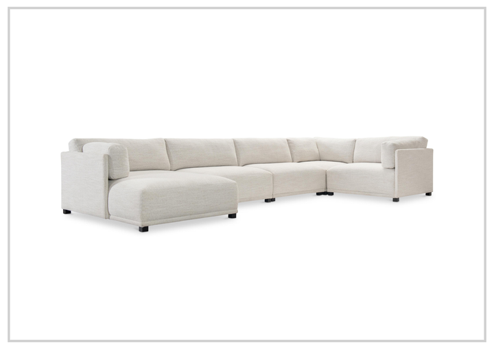 Parker Fabric Sectional With Chaise | Box-Edge Pillows | Bernhardt - Jennihome
