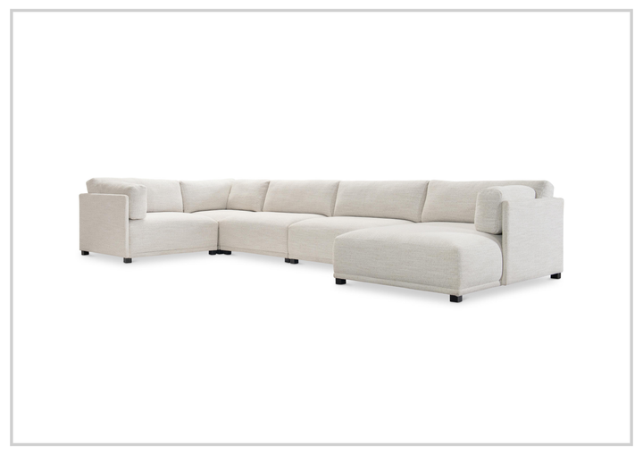 Parker Fabric Sectional With Chaise | Box-Edge Pillows | Bernhardt - Jennihome