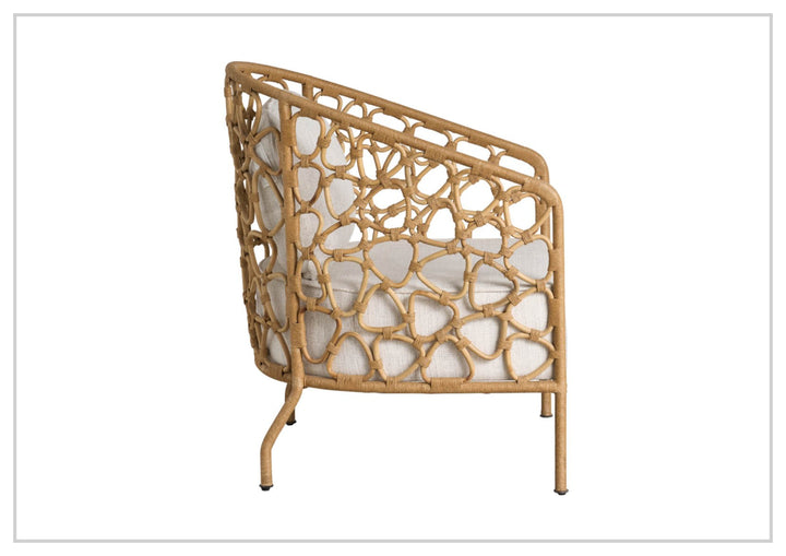 Universal Furniture Pebble Natural Rattan Fabric Accent Chair-Jennihome