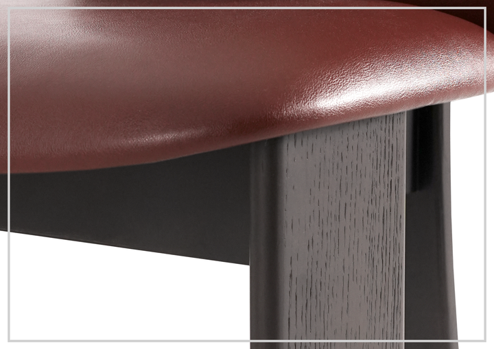 Pentley Dining Chair | Leather | Solid Wood Frame | Klaussner