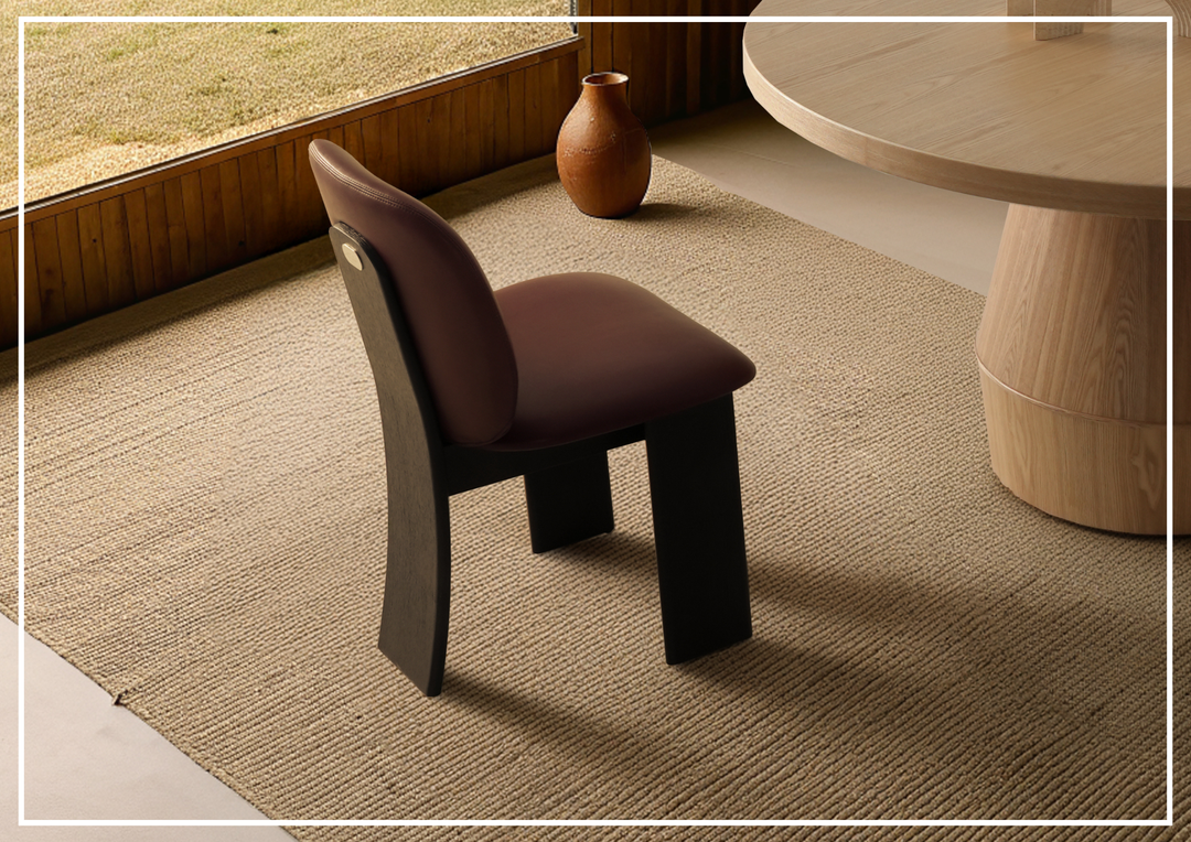 Pentley Dining Chair | Leather | Solid Wood Frame | Klaussner