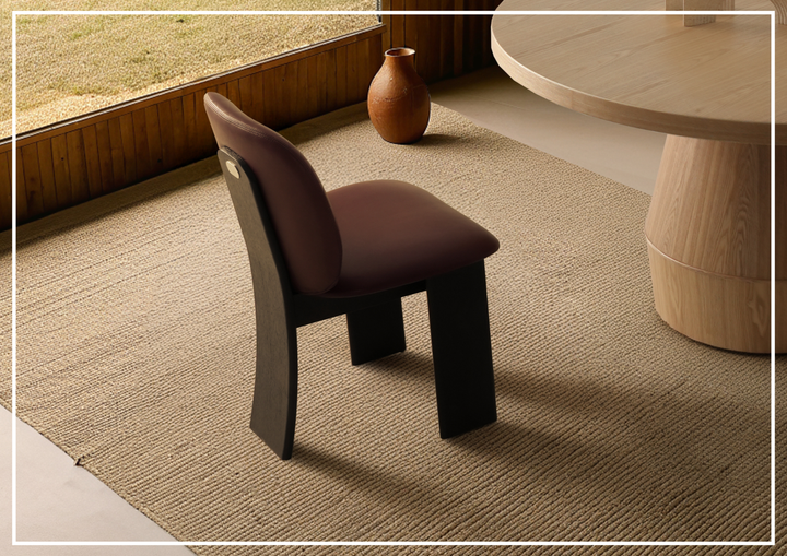 Pentley Dining Chair | Leather | Solid Wood Frame | Klaussner