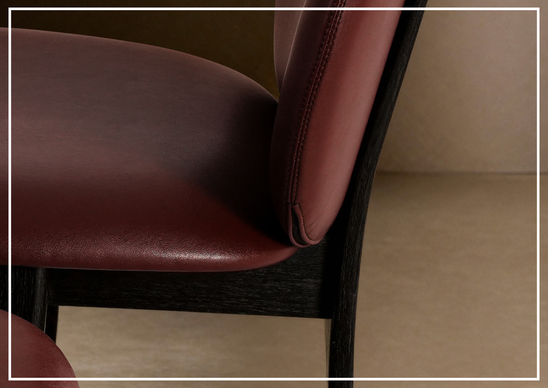 Pentley Dining Chair | Leather | Solid Wood Frame | Klaussner