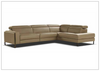 Nicoletti Italia Pier Brown Leather Sectional Chaise
