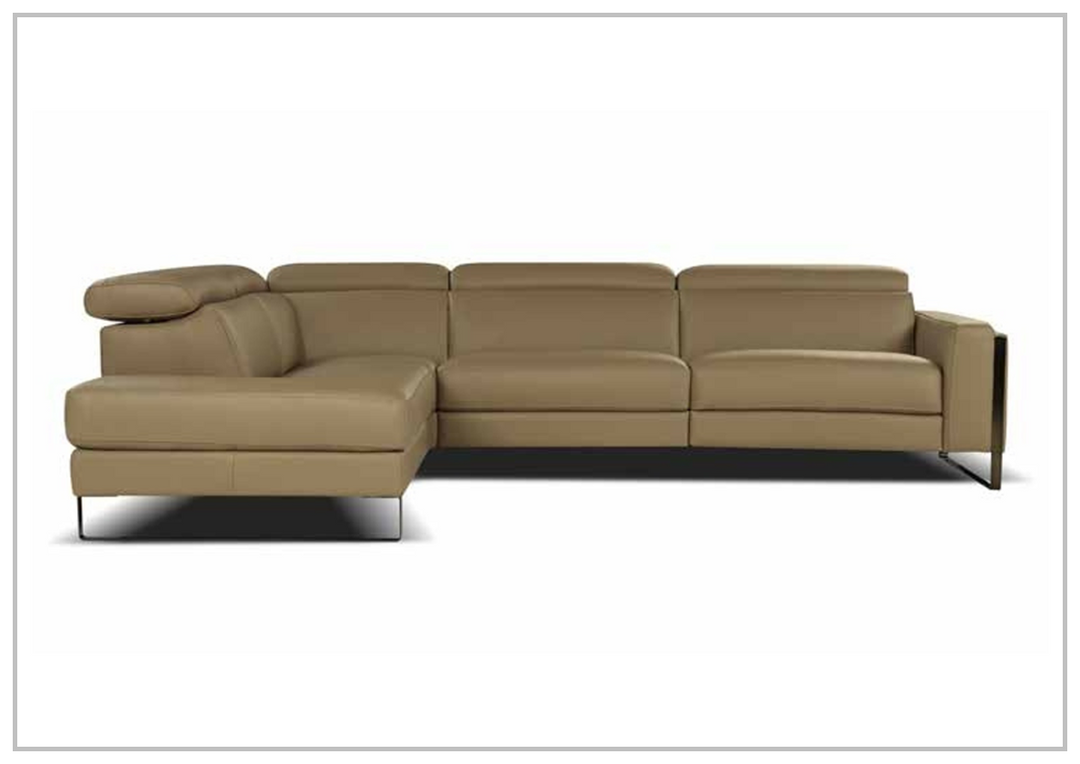 Nicoletti Italia Pier Brown Leather Sectional Chaise