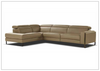 Nicoletti Italia Pier Brown Leather Sectional Chaise