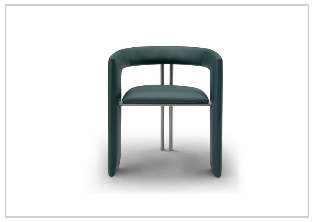 Purezza Accent Chair | Slate Gray Leather | Klaussner - Jennihome