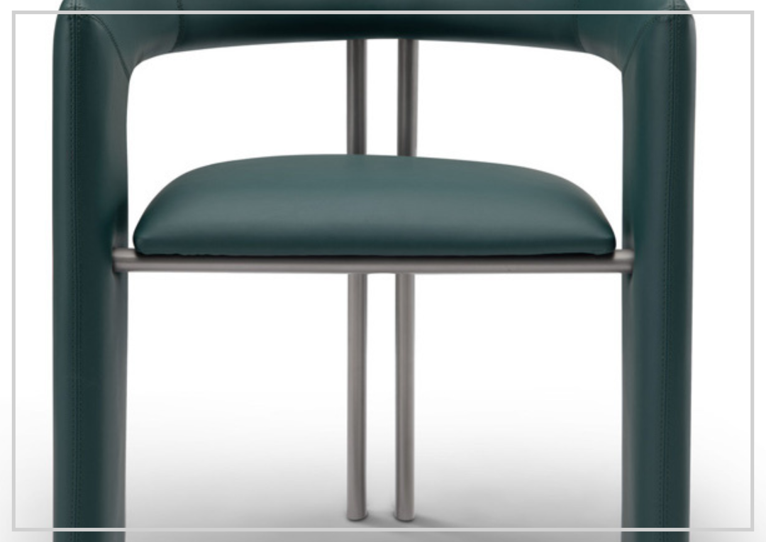 Purezza Accent Chair | Slate Gray Leather | Klaussner - Jennihome