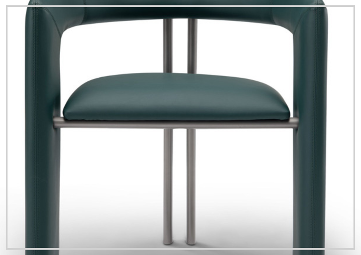 Purezza Accent Chair | Slate Gray Leather | Klaussner - Jennihome