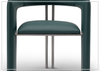 Purezza Accent Chair | Slate Gray Leather | Klaussner - Jennihome