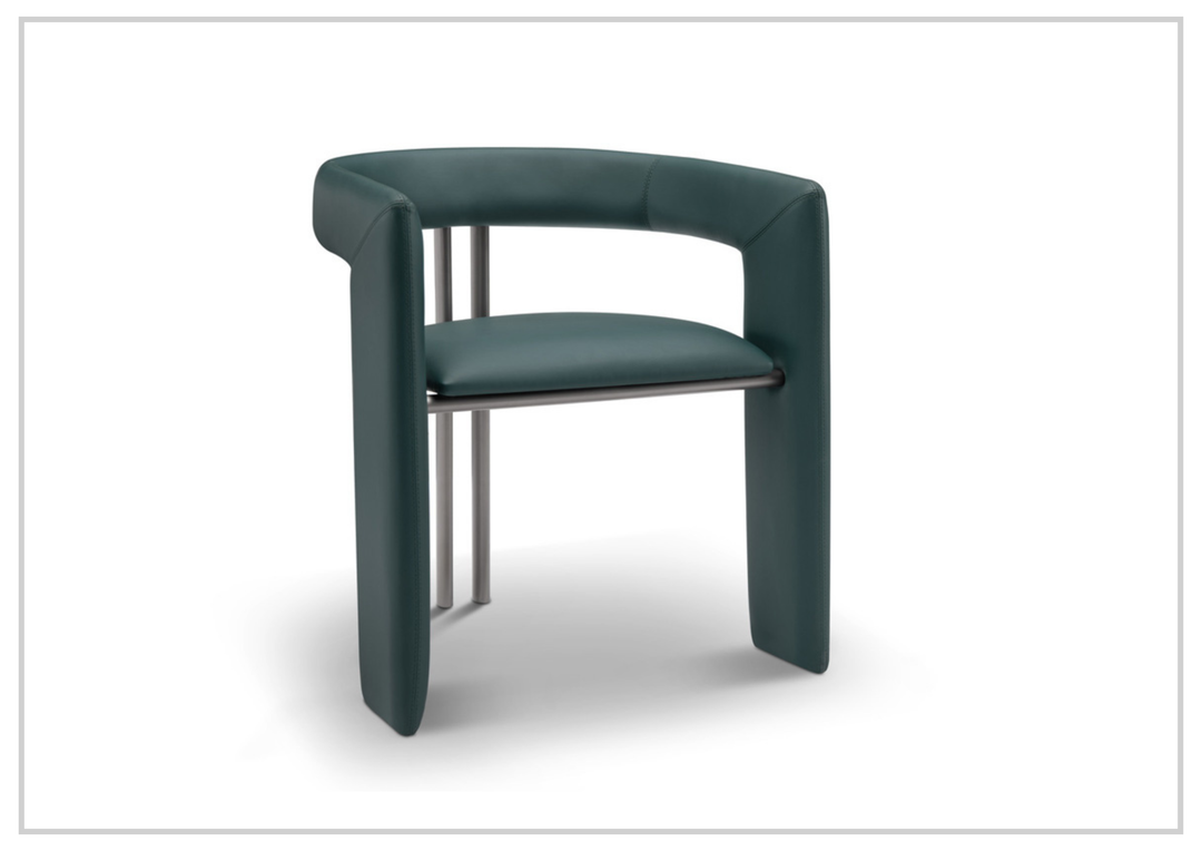 Purezza Accent Chair | Slate Gray Leather | Klaussner - Jennihome