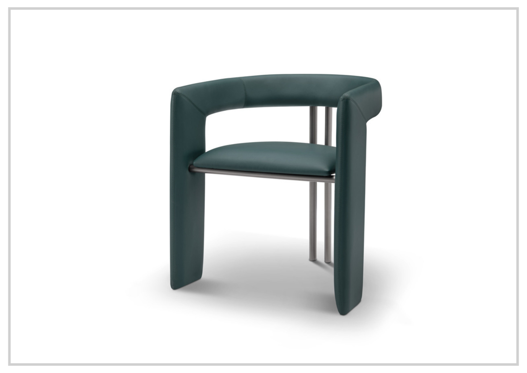 Purezza Accent Chair | Slate Gray Leather | Klaussner - Jennihome