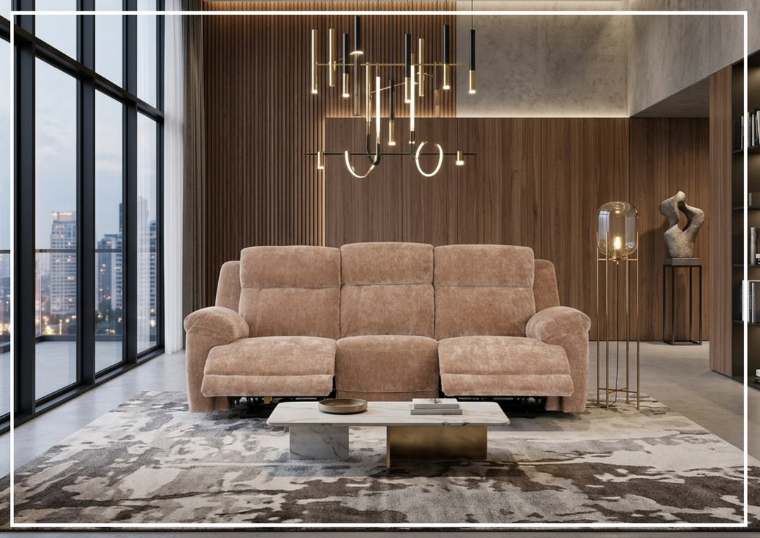 Ravenwood Power Reclining Sofa | Brown Fabric | Power Footrest | Klaussner-JenniHome