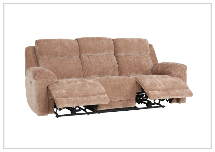 Ravenwood Power Reclining Sofa | Brown Fabric | Power Footrest | Klaussner-JenniHome