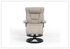 Regent R Leather Manual Recliner Chair |Swivel Based | Footstool | Fjords