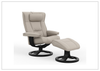 Regent R Leather Manual Recliner Chair |Swivel Based | Footstool | Fjords