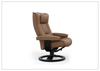 Regent R Leather Manual Recliner Chair |Swivel Based | Footstool | Fjords