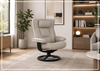 Regent R Leather Manual Recliner Chair |Swivel Based | Footstool | Fjords