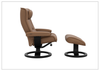 Regent R Leather Manual Recliner Chair |Swivel Based | Footstool | Fjords