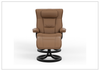 Regent R Leather Manual Recliner Chair |Swivel Based | Footstool | Fjords