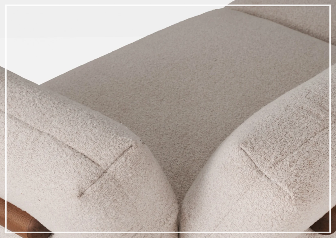 Rivello Fabric Sofa | White | Sloped Arms | Metal Legs | Klaussner