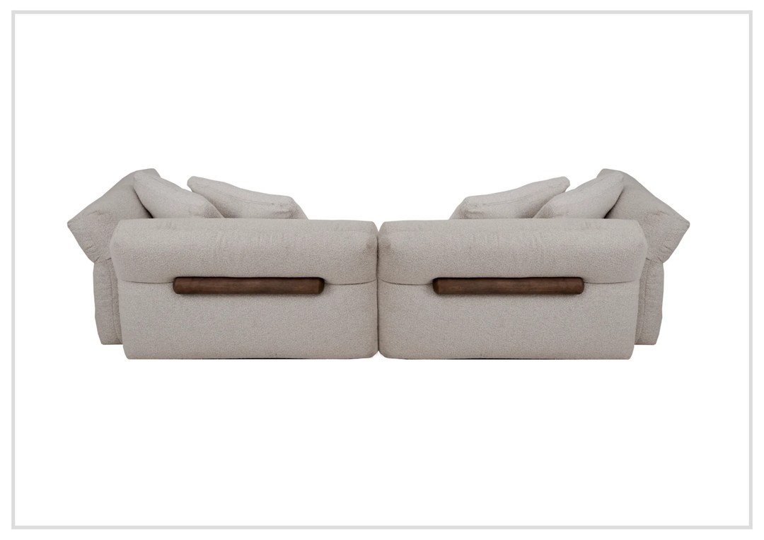 Rivello Fabric Sofa | White | Sloped Arms | Metal Legs | Klaussner