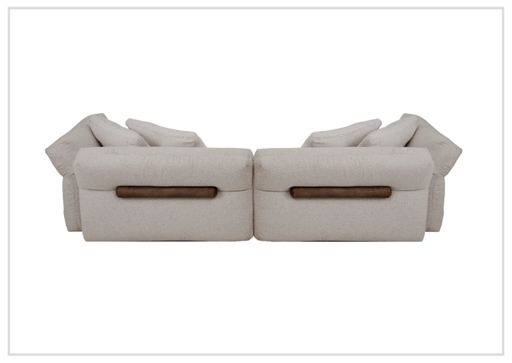 Rivello Fabric Sofa | White | Sloped Arms | Metal Legs | Klaussner