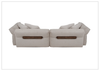 Rivello Fabric Sofa | White | Sloped Arms | Metal Legs | Klaussner
