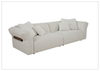 Rivello Fabric Sofa | White | Sloped Arms | Metal Legs | Klaussner