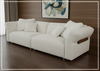 Rivello Fabric Sofa | White | Sloped Arms | Metal Legs | Klaussner